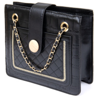 Сумка из кожзаменителя с тиснением Vintage sale_14943 Черная