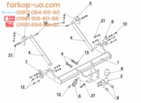 Тягово-сцепное устройство (фаркоп) Renault Master (Long, спарка) (2010-...)