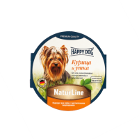 Вологий корм Happy Dog Happy Schale NaturLine KalbReis для собак у вигляді паштету з куркою та качкою, 85 г