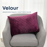 Подушка декоративная «VELOUR» 50*70 см бордовый