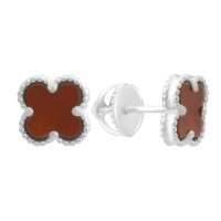 Серебряные серьги CatalogSilver с натуральным агатом (60002380)