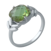 Серебряное кольцо CatalogSilver с Султанит султанитом 3.87ct, вес изделия 4,37 гр (2007494) 18.5 размер