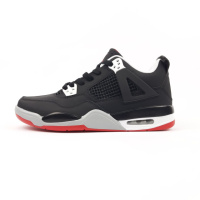 Nike AIR Jordan 4 чорні з червоним