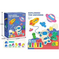 Тісто для ліплення 5835 C (96/2) «Космос», 5 кольорів тіста, молди, в коробці