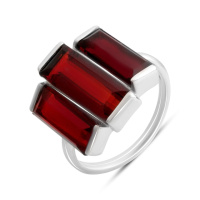 Серебряное кольцо CatalogSilver с натуральным гранатом 6.2ct, вес изделия 4,72 гр (2181569) 17.5 размер