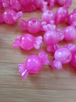 Бусина «конфетка» / размер 10×18 (отв.3 мм)/ Цвет- малиновый. Цена указана за 10 шт.