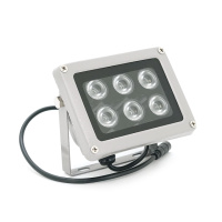 ИК-прожектор 6012HW. 12V, 24W, 6LED, IP66, 850Нм, угол обзора 120°, дальность до 50м.