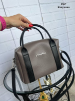 Капучино - стильна, молодіжна сумочка на блискавці зі знімним ремінем  (0567)