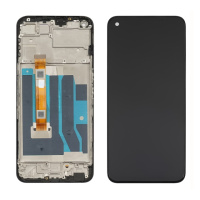 Дисплей для Realme 8i с чёрным тачскрином и корпусной рамкой