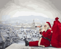 Картина за номерами «Санта не дрімає» 40х50см