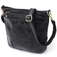 Красивая женская сумка на плечо Vintage sale_15002 кожаная Черный