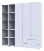 Комплект шкафов для одежды Doros Гелар (3 шт.) 192,6х49,5х203,4 см Белый (DRS-011174)