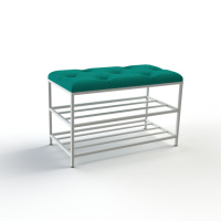 Банкетка для обуви Женева-1 70см велюр изумрудный 8-0-9003