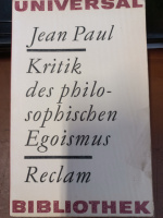 Kritik des philosophischen Egoismus von Jean Pauls