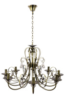 Люстра свеча 25338 Бронза 60-90х72х72 см.