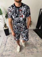 Комлект футболка Шорти чоловічі стильні принтовані літо