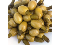 Зелені оливки фаршировані огірком корнішоном « Green Olives S.Mamouth 101-110 stuffed with Gherkir»