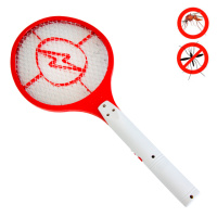 Электромухобойка Rechargeable Mosquito Hitting Swatter Красная с белой ручкой, электрическая мухобо (NS)