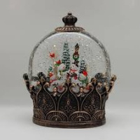XMAS Новорічний нічник снігова куля «Сніговики» WDL-26006B. (10536)