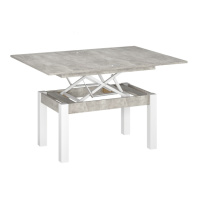 Стол-трансформер Art In Head B-Fly 900x510x600 Ателье светлый/Белые ноги (TB09040400110)