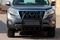 Кенгурятник QT007 Black (нерж) для Toyota Land Cruiser Prado 150 2009-2023 гг
