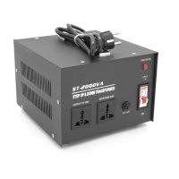 Преобразователь напряжения трансформаторный универсальный ST-2000VA Input 220 V/Output 110V, Input 220 V/Output 110V+ универсальная розетка