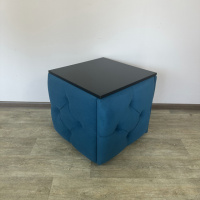 Пуф-трансформер 5в1 Остин-1 со столиком велюр бирюзовый/черный 2-5-9005