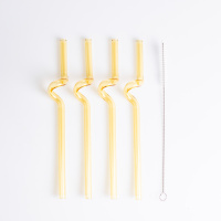 Набор 4 стеклянных трубочек с ёршиком для чистки HP-34-34Y