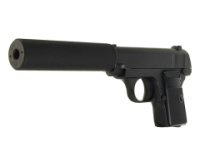 Страйкбольный пистолет Galaxy G.1A (Colt 25) с глушителем  черный (G1A)