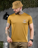 Тактична футболка з відведенням поту завжди перша кайот ДЛ6473