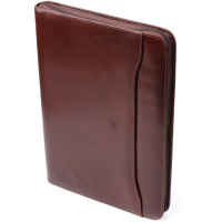 Папка з блокнотом із гладкої натуральної шкіри 720849_1 (1278L moro) Коричнева