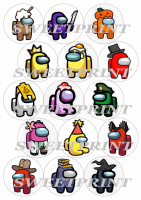 Вафельные картинки на тему: Амонг ас