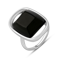 Серебряное кольцо CatalogSilver с натуральным ониксом 11.75ct, вес изделия 7,06 гр (2125938) 18 размер