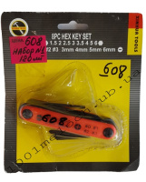 Набор отверток складной 8PC HEX KEY SET