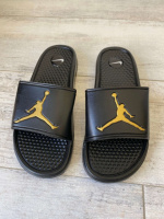 Шлепки Jordan Slide Sandal Logo Gold/Black