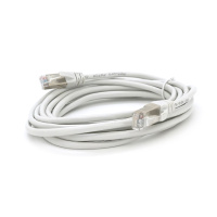 Патч-корд литой MERLION, FTP, RJ45, Cat.5e, 3m, серый, CU, Q200