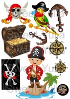 Вафельные картинки на тему: Пиратская вечеринка