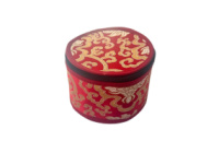 Парчовий бокс для співаючої чаші діаметром до 13 см червоний