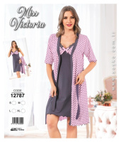 Набір халат і нічнушка 12787