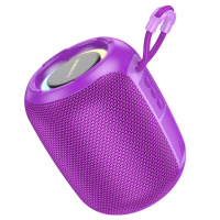 Портативная Bluetooth колонка Borofone BR36 TWS с LED подсветкой purple