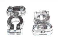 Комплект акумуляторних ремонтних клем + та - (без проводів) свинцевих (вантажних з перемичкою)