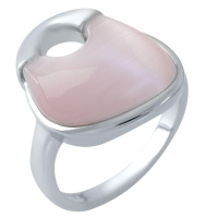 Срібне кільце SilverBreeze з котячим оком (1974995) 17 розмір