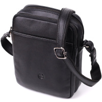 Вертикальная мужская сумка через плечо из натуральной кожи Tony Perotti 20883_1 (6049 nero) Черный