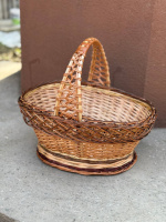 Кошик «Ажур» 1 шт. 40x30x18 см плетений з натуральної лози для Великодня пасхальна корзина