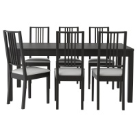 Стол Степ из бука (IKEA) черный 110х70х75