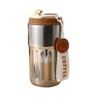 Термокружка Coffee с датчиком температуры 500 мл коричневая HP-14-10BR