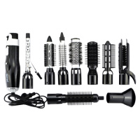 Фен щетка 10 в 1 GEMEI GM-4833. Цвет: черный