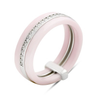 Серебряное кольцо CatalogSilver с керамикой, вес изделия 4,72 гр (60002335) 18 размер
