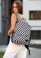 Жіночий рюкзак високої якості українського виробництваСтиль  -  з принтом «Сhess»