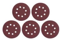 Круг шлифовальный на липучке Intertool 125 мм × Р150 с отверстиями (5 шт.) (BT-0588)